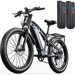 Vikzche Q Bicicletas de montaña eléctrica Vikzche Q mx05 bicicleta eléctrica ba fang motor 15 ah l g celdas batería bicicleta eléctrica para hombres y mujeres aldut (Añadir una batería adicional)