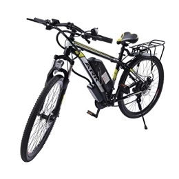 WUPYI2018 Bicicleta eléctrica de montaña eléctrica de 26 pulgadas con pantalla LCD y guardabarros 48 V/10 Ah 21 marchas 250 W motor 25 km/h bicicleta eléctrica para hombre y mujer