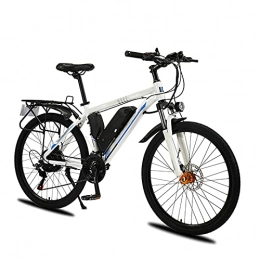 YIZHIYA Bicicleta YIZHIYA Bicicleta Eléctrica, 26" Bicicleta de montaña eléctrica para Adultos, E-Bike de 21 velocidades, Batería de Litio extraíble, 3 Modos de Trabajo, Blanco, 48V10AH 500W