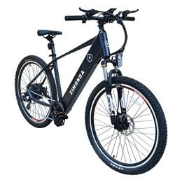 ZIMONDA Bicicletas de montaña eléctrica ZIMONDA Bicicleta Eléctrica para Adultos, BAFANG Motor 250W, Batería Extraíble de 468 WH, 7 Velocidades, 25 km / h, hasta 65 mph, con Horquillas de Suspensión, Pantalla LCD, Neumáticos Ciudad de 27.5
