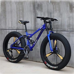 HWGNT Bicicletas de montaña Fat Tires 26’’ Mountain Bike, 27-Speed, Dual Disc Brakes, Shock-Absorbing Anti-Skid Mountain Bike For Men and Women