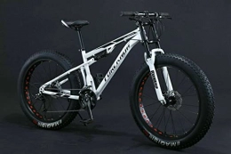 通用 Bicicletas de montaña Fat Tires 360Home - Bicicleta de montaña (24-26 pulgadas, con suspensión completa, rueda de rueda grande, 24 pulgadas, 21 velocidades, color blanco)