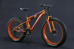 通用 Bicicletas de montaña Fat Tires 360Home - Bicicleta de montaña de 24 a 26 pulgadas, con suspensión completa, rueda de rueda grande, 24 pulgadas, 24 velocidades, color naranja