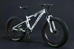 通用 Bicicletas de montaña Fat Tires 360Home Fat Bike - Bicicleta de montaña (24 - 26 pulgadas, con suspensión completa, rueda dentada grande, 24 velocidades, 24 pulgadas), color blanco