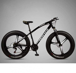 Alqn Bicicletas de montaña Fat Tires ALQN Bicicleta de bicicleta de montaña para adultos, 26 Times; bicicleta Mtb Fat Tire de 4.0 pulgadas, cuadro de acero de alto carbono, horquilla delantera amortiguadora y freno de doble disco, Negro
