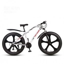 Alqn Bicicleta Alqn Bicicleta de montaña Bicicleta de 26 pulgadas para adultos, Bicicleta de 4.0 pulgadas Fat Tire MTB, Horquilla de suspensin de cuadro de acero con alto contenido de carbono, Doble freno de disco
