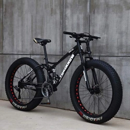 Alqn Bicicleta Alqn Bicicleta de montaña Fat Tire de 26 pulgadas para hombre, bicicletas de nieve para playa, bicicleta de crucero con doble disco de freno, ruedas de aleacin de aluminio Marco de acero ligero de a