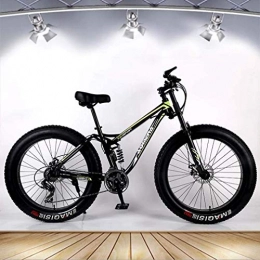 Alqn Bicicleta Alqn Bicicleta de montaña Fat Tire para adultos, bicicleta de nieve, bicicletas de crucero con doble disco de freno, bicicleta de playa con ruedas de 26 pulgadas, C