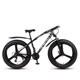 Alqn Bicicleta ALQN Bicicleta de montaña para adultos Fat Tire, bicicletas de nieve de velocidad variable, bicicleta de freno de disco doble Beach Cruiser, ruedas integradas de aleacin de magnesio de 26 pulgadas, N