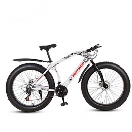 Alqn Bicicleta Alqn Bicicletas de montaña de 26 pulgadas para adultos, bicicleta de montaña Fat Tire, bicicleta de montaña con freno de doble disco, marco de acero de alto carbono, B, 27 velocidades