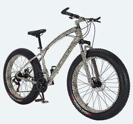 ASEDF Bicicleta ASEDF Bicicletas De Crucero De 26"para Mujeres, Cuadro De Aluminio De Bicicleta De Montaña De 21 Velocidades, Neumático Fat 4.0, El Color del Patrón Se Puede Personalizar