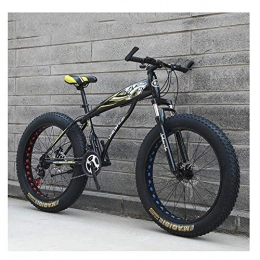 BCX Bicicleta BCX Bicicletas de montaña para adultos, bicicleta de montaña para niños Fat Tire Fat Trail, bicicleta de montaña rígida de doble disco, cuadro de acero de alto carbono, bicicleta, azul E, 26 pulgadas
