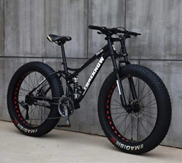ZWR Bicicletas de montaña Fat Tires Bicicleta de montaña de 26 pulgadas con frenos de disco, marco de acero al carbono, bicicleta de montaña para hombre y mujer (color: 27 velocidades, tamaño: naranja 5 Spoke)