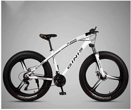 YZ-YUAN Bicicletas de montaña Fat Tires Bicicleta de montaña de 26 pulgadas, marco de acero con alto contenido de carbono, neumático grueso, bicicleta de montaña, bicicleta de montaña rígida para hombres y mujeres con freno de disco doble,