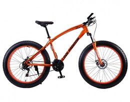  Bicicletas de montaña Fat Tires Bicicleta de montaña de aluminio para Jungen, M?dchen, 21 Gang Schaltung, Scheibenbremse 26 Zoll 4.0 Reifen Rahmen Alu MTB naranja