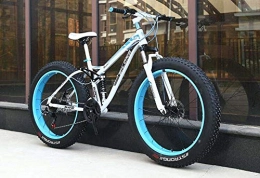 GASLIKE Bicicleta Bicicleta de montaña Fat Tire para adultos, cuadro de acero con alto contenido de carbono, cuadro de suspensión doble rígido, freno de doble disco, neumático de 4.0 pulgadas, E, 24 inch 24 speed