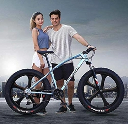 Abrahmliy Bicicletas de montaña Fat Tires Bicicleta de montaña para adultos bicicleta de montaña de cola dura cuadro de acero con alto contenido de carbono doble freno de disco y rueda delantera horquilla-A_24 pulgadas 21 velocidade