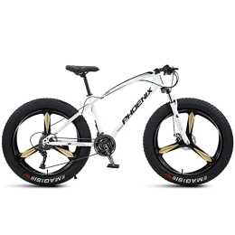 WBDZ Bicicletas de montaña Fat Tires Bicicleta de montaña ultraligera de 26 pulgadas, bicicleta de montaña de 21 velocidades con marco de acero de alto carbono y freno de disco doble, suspensión delantera que absorbe los golpes para hom