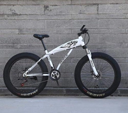 ZHTY Bicicletas de montaña Fat Tires Bicicleta de nieve, bicicleta de montaña con ruedas grandes de 26 " / 24", freno de doble disco de 7 velocidades, horquilla delantera resistente a los golpes, bicicleta de playa todoterreno para exter