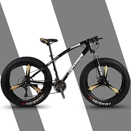 FAXIOAWA  Bicicletas de montaña con ruedas gruesas de 4, 0 pulgadas, bicicleta de montaña con neumáticos gordos para adultos, cuadro de acero con alto contenido de carbono, bicicleta de montaña con neumáticos