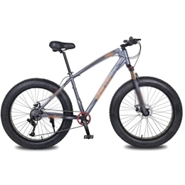  Bicicletas de montaña Fat Tires Bicycles for Adults Snow Bike Aluminum Alloy Rame 10Speed Fat Beach Bicycle Lock The Front Fork Mechanical Disc Brake (Color : Grey Orange)