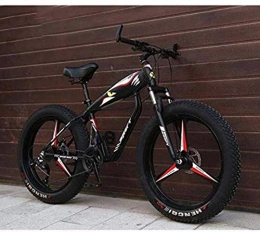CSS Bicicletas de montaña Fat Tires CSS Bicicleta de bicicleta de montaña con ruedas de 26 pulgadas para adultos, bicicleta Fat Tire Hardtail Mbt, marco de acero de alto carbono, freno de disco doble 6-27, 21 velocidades
