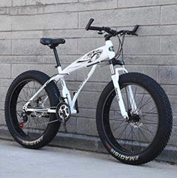 CSS Bicicleta CSS Bicicleta de bicicleta de montaña para adultos Hombres Mujeres, bicicleta Fat Tire Mbt, cuadro rígido de acero de alto carbono y horquilla delantera amortiguadora, freno de disco doble 5-27, 26 pu