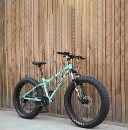 CXY-JOEL Bicicleta CXY-JOEL Adult Fat Tire Mountain Bike Doble Freno de Disco / Cruiser Bicicletas Playa Moto de Nieve Bicicleta 24 Pulgadas Aleación de Aluminio Ruedas-Azul_7 Velocidad, Azul