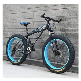 CXY-JOEL Bicicletas de montaña Fat Tires CXY-JOEL Bicicletas de Montaña para Adultos, Bicicleta de Montaña para Niños Fat Tire Fat Trail, Bicicleta de Montaña Rígida con Freno de Doble Disco, Cuadro de Acero de Alto Carbono, Bicicleta, Azul