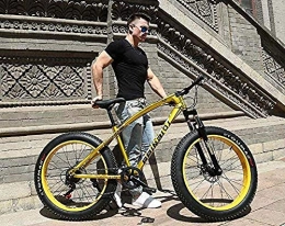 CXY-JOEL Bicicleta CXY-JOEL Mountain Bikes Dual Disc Brake Fat Tire Cruiser Bike Marco de Acero de Alto Carbono Asiento Ajustable Bicicleta-Azul_26 Pulgadas 7 Velocidad, Azul