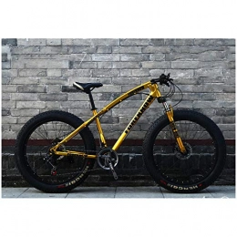 Dengjiam Bicicletas de montaña Fat Tires Dengjiam Bicicleta de montaña para Unisex-Gold