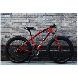 Dengjiam Bicicletas de montaña Fat Tires Dengjiam Bicicleta de montaña para Unisex-Rojo