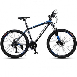 Dsrgwe Bicicletas de montaña Fat Tires Dsrgwe Bicicleta de Montaa, 26" Bicicletas de montaña, Ligero de aleacin de Aluminio de Bicicletas, Doble Freno de Disco y bloqueados suspensin Delantera, 27 Velocidad (Color : Blue)