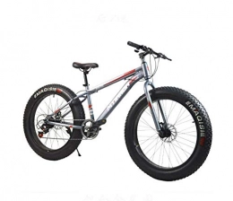 GASLIKE Bicicleta GASLIKE Fat Tire Mountain Bike para Hombres y Mujeres Altos, Cuadro de Acero de Alto Carbono de 17 Pulgadas, Ruedas de 7 velocidades, 26 Pulgadas y neumáticos de 4.0 Pulgadas de Ancho, A