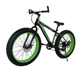 GASLIKE Bicicleta GASLIKE Fat Tire Mountain Bike para Hombres y Mujeres, Ruedas de 26 Pulgadas, Marco de Acero de Alto Carbono de 17 Pulgadas, neumáticos de 4.0 Pulgadas de Ancho, 7 velocidades
