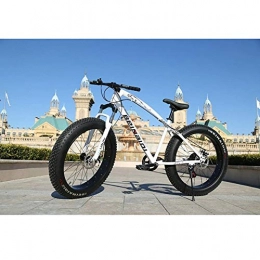 GuoEY Bicicleta GuoEY Bicicleta de montaña de absorción de Choque de neumáticos Grandes ensanchada de 4.0 Bicicleta de Carretera de Playa con Freno de Doble Disco de 26 Pulgadas, Adecuada para múltiples escenas: