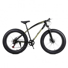 GX97 Bicicleta GX97 Fat Bike Off-Road Beach Snow Bike Velocidad 27 Bicicleta de montaña 4.0 neumticos Anchos Adultos al Aire Libre, Black