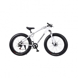 GX97 Bicicleta GX97 Fat Bike Off-Road Beach Snow Bike Velocidad 27 Bicicleta de montaña 4.0 neumticos Anchos Adultos al Aire Libre, White
