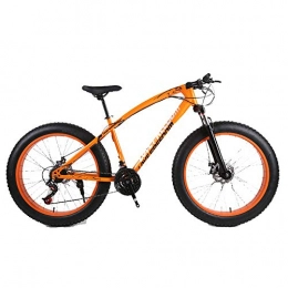 GX97 Bicicleta GX97 Fat Bike Off-Road Beach Snow Bike Velocidad 27 Bicicleta de montaña 4.0 neumáticos Anchos Adultos al Aire Libre, Orange