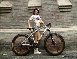 JYrQY Bicicleta JYrQY Bicicleta De Montaa 26 * 4.0 Fat Tire Bike 21 Speed Lock Amortiguador Bike, Snow Bike Negro