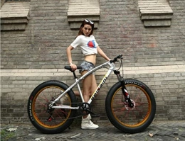 JYrQY Bicicletas de montaña Fat Tires JYrQY Bicicleta De Montaa 26 * 4.0 Fat Tire Bike 21 Speed Lock Amortiguador Bike, Snow Bike Rojo