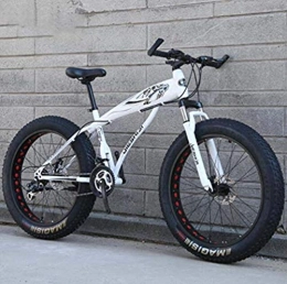 LFSTY Bicicleta LFSTY Fat Tire Mountain Bike Bicicletas para Hombres Mujeres, Bicicleta MTB Hardtail, Cuadro de Acero de Alto Carbono y Horquilla Delantera amortiguadora, Freno de Disco Doble, D, 24 Inch 24 Speed