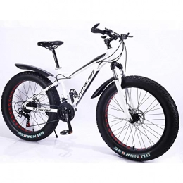 MYTNN Bicicletas de montaña Fat Tires MYTNN Fatbike - Bicicleta de montaña (26 pulgadas, 21 velocidades, Shimano Fat Tyre, 47 cm), color blanco