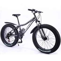 MYTNN Bicicleta MYTNN Fatbike - Bicicleta de montaña de 26 pulgadas, 21 velocidades Shimano Fat Tyre, 47 cm, color gris, tamao 66, 04 cm, tamao de rueda 26.0