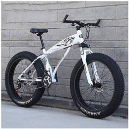 N&I Bicicleta N&I Bicicleta de montaña Fat Tire Hardtail con suspensión frontal para adultos y mujeres, 4 correas anchas, antideslizantes, de acero al carbono