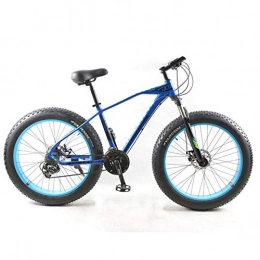 Pakopjxnx Bicicleta Pakopjxnx Mountain Bike 26 * 4.0 Fat Bike 24 speeds Fat Tire Snow Bicycles Man, Blue, 24 Speed