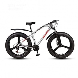 Qinmo Bicicleta Qinmo Bicicleta de montaña for adultos, de 26 pulgadas de grasa de bicicleta de montaña de neumticos, 21-27 de velocidad, frenos de disco doble y bicicleta de montaña todo terreno que absorbe los gol