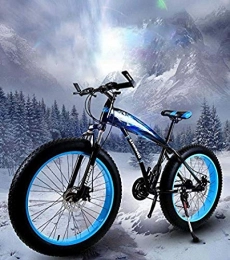 URPRU Bicicleta URPRU Bicicleta de montaña para Adultos Bicicleta MTB rgida Fat Tire Horquilla Delantera amortiguadora y Cuadro de Acero de Alto Carbono Freno de Disco Doble-C_24_Inch_27_Speed