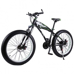 WQY 26 * 4.0 Fat Bike 21 Speed Mountain Bike Aleación De Aluminio Amortiguadores Bicicleta Neumático Grande Snow Bike,Negro