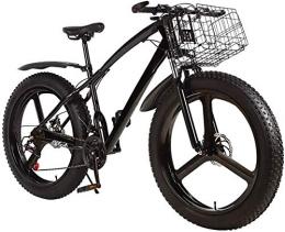 ZJZ Bicicleta ZJZ Bicicleta de montaña Fat Tire para Hombre, 3 radios, 26 Pulgadas, Doble Freno de Disco, Bicicleta para Adolescentes Adultos